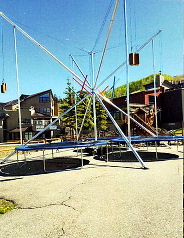 4-Way Bungee Trampoline on location