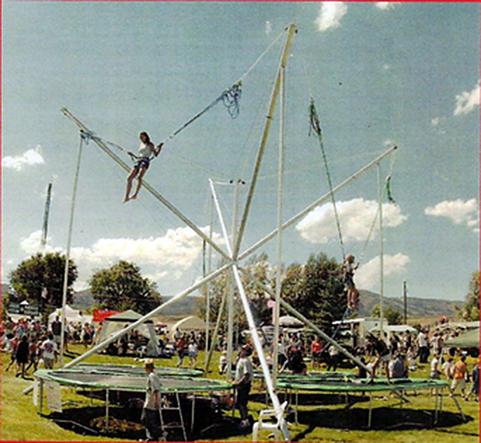 4-Way Bungee Trampoline on location