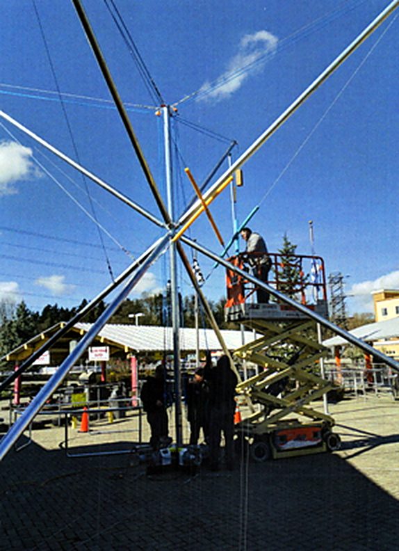 4-Way Bungee Trampoline on location