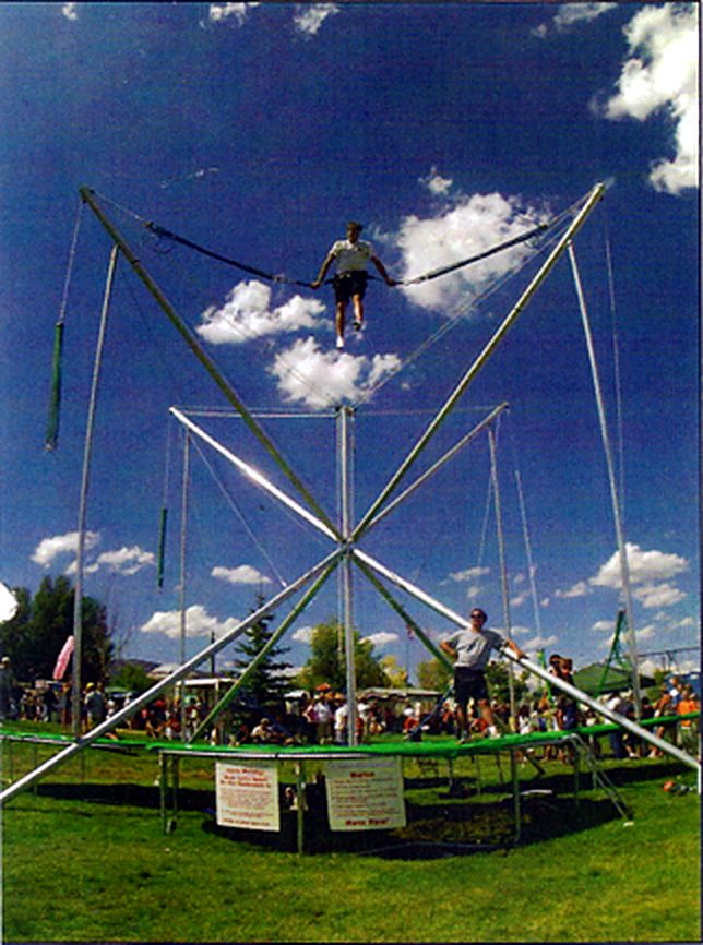 4-Way Bungee Trampoline on location