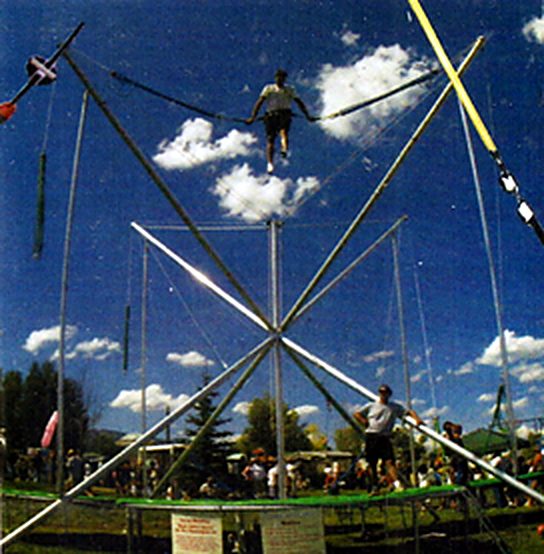 4-Way Bungee Trampoline on location