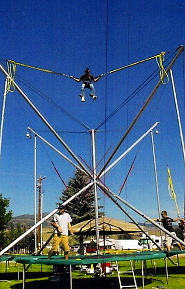 4-Way Bungee Trampoline on location